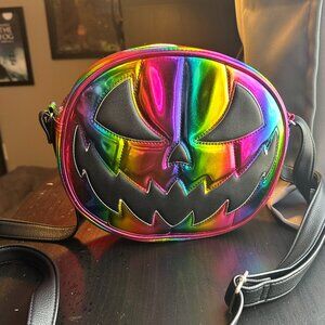 Love Pain and Stitches Rainbow Pumpkin Purse